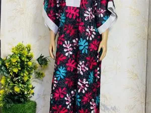 Long Ankara Bubu - One Size Fits Up To Size 18 - Image 1