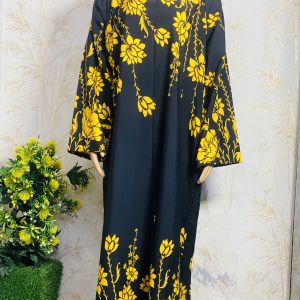 Vintage Crepe Bubu Dress-One Size Fits Up To Size 14