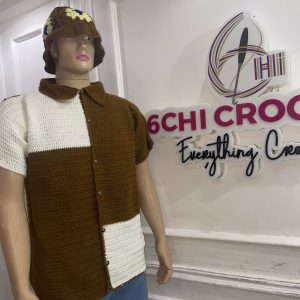 6Chi Men’s Crochet Shirt (Free Bucket hat to match)