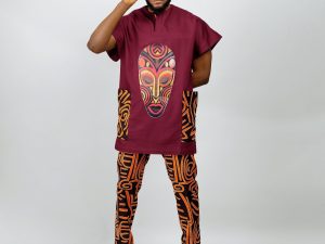 Elegant Men’s African Outfit – Traditional Ankara Dashiki (M–4XL)
