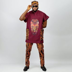 Elegant Men’s African Outfit – Traditional Ankara Dashiki (M–4XL)