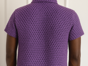 6Chi Men’s Crochet T Shirt - Image 3