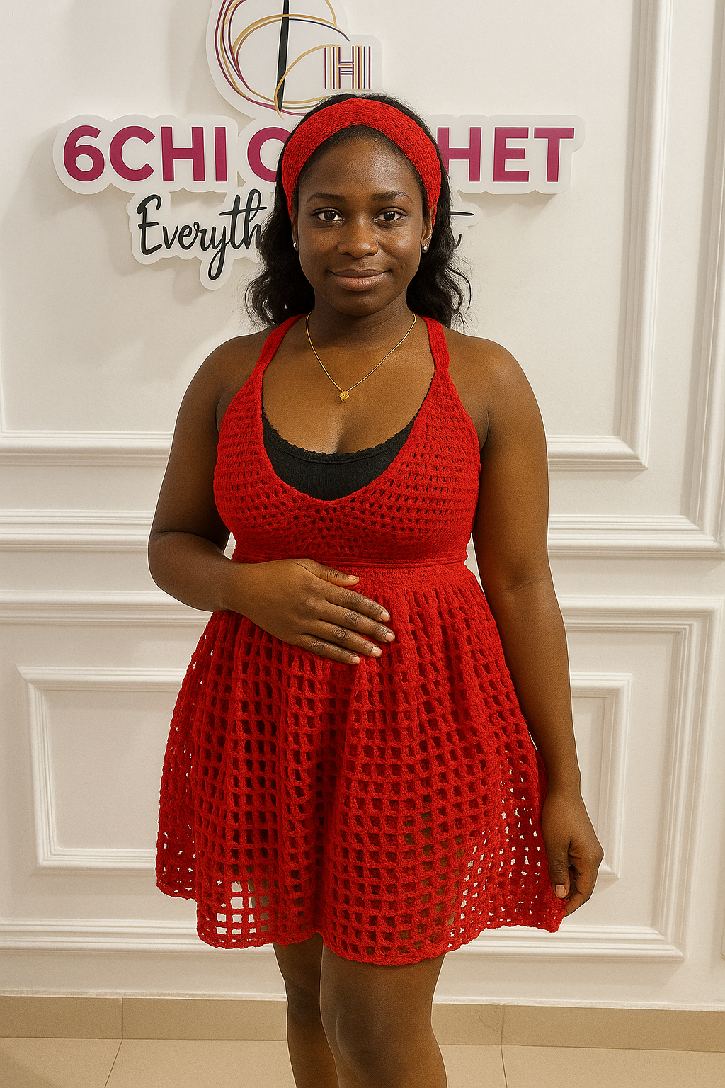 6Chi Dinner Gown (comes with a Bum Short & Free Headband)