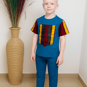 Kay Cashmere And Ankara Boys Native Set