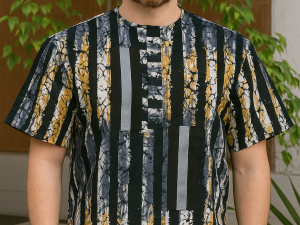 Adeyemi Ankara Short Sleeve Men’s Top - Image 3