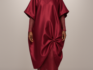 Trendy 2-in-1 Mikado Bubu Gown - Image 1