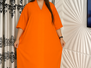 Luxury Silk Boubou Dress with Headwear - Image 4