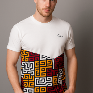 Ankara Round Neck Shirt - Size XL