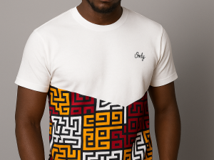 Ankara Round Neck Shirt - Size XL - Image 3