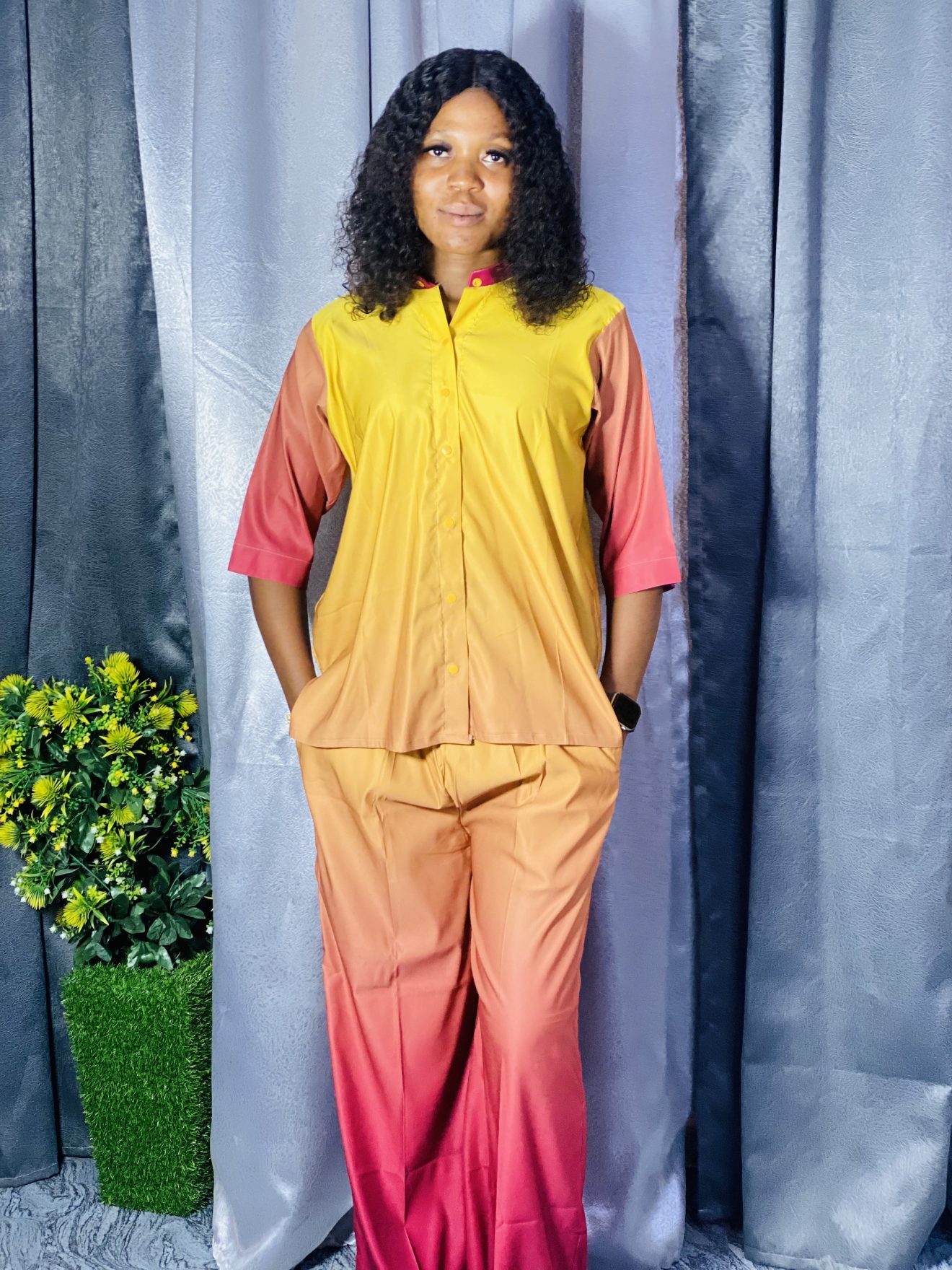 Ombre Crepe 2 Piece - One Size Fits Up To Size 14