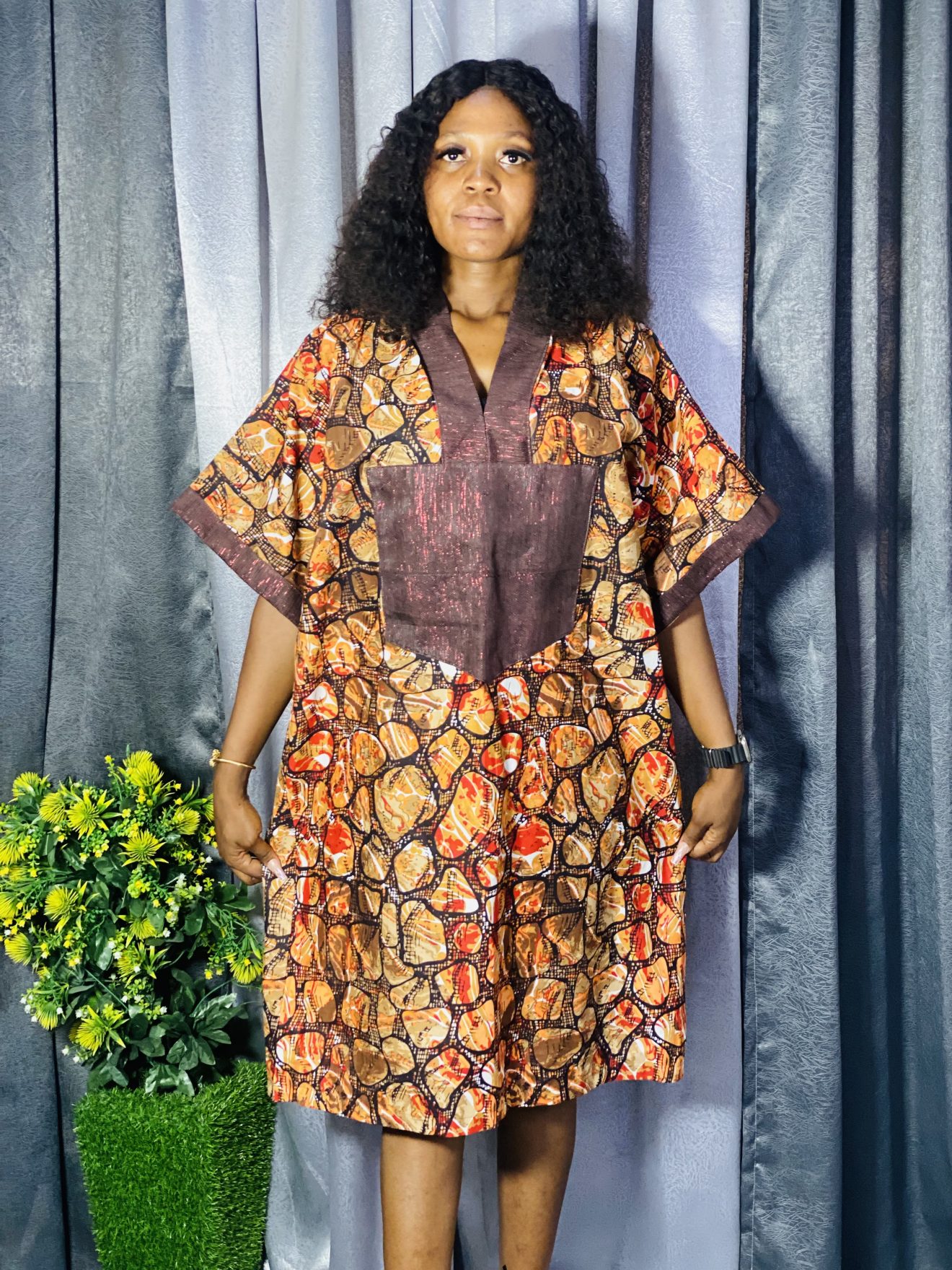 Short Ankara Dress – One Size Fits Up To Size 18