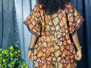 Short Ankara Dress – One Size Fits Up To Size 18 - Image 3