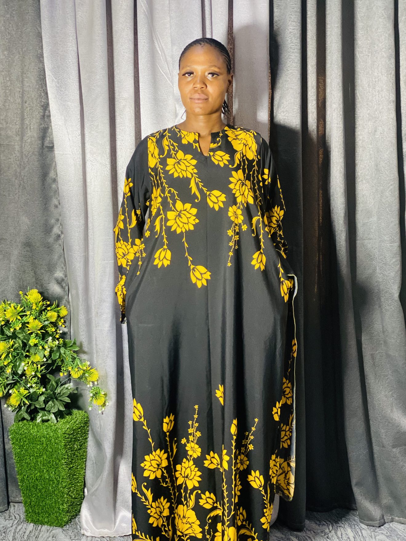 Vintage Crepe Bubu Dress-One Size Fits Up To Size 14