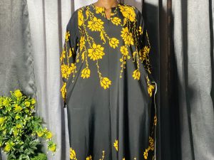 Vintage Crepe Bubu Dress-One Size Fits Up To Size 14