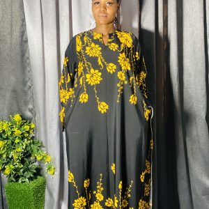 Vintage Crepe Bubu Dress-One Size Fits Up To Size 14