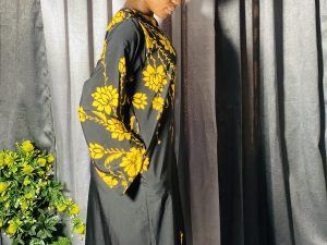 Vintage Crepe Bubu Dress-One Size Fits Up To Size 14 - Image 2