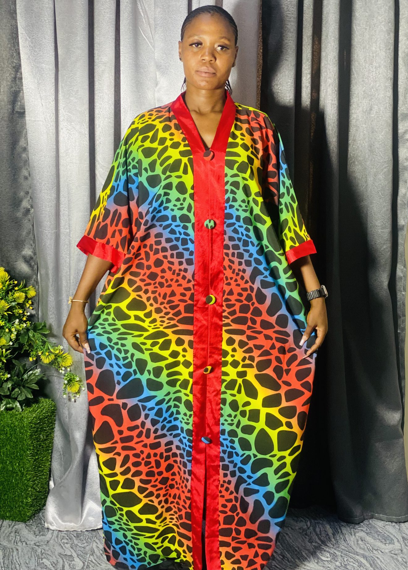 Vintage Crepe Bubu Dress – One Size Fits Up To Size 18