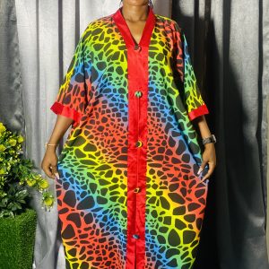 Vintage Crepe Bubu Dress – One Size Fits Up To Size 18