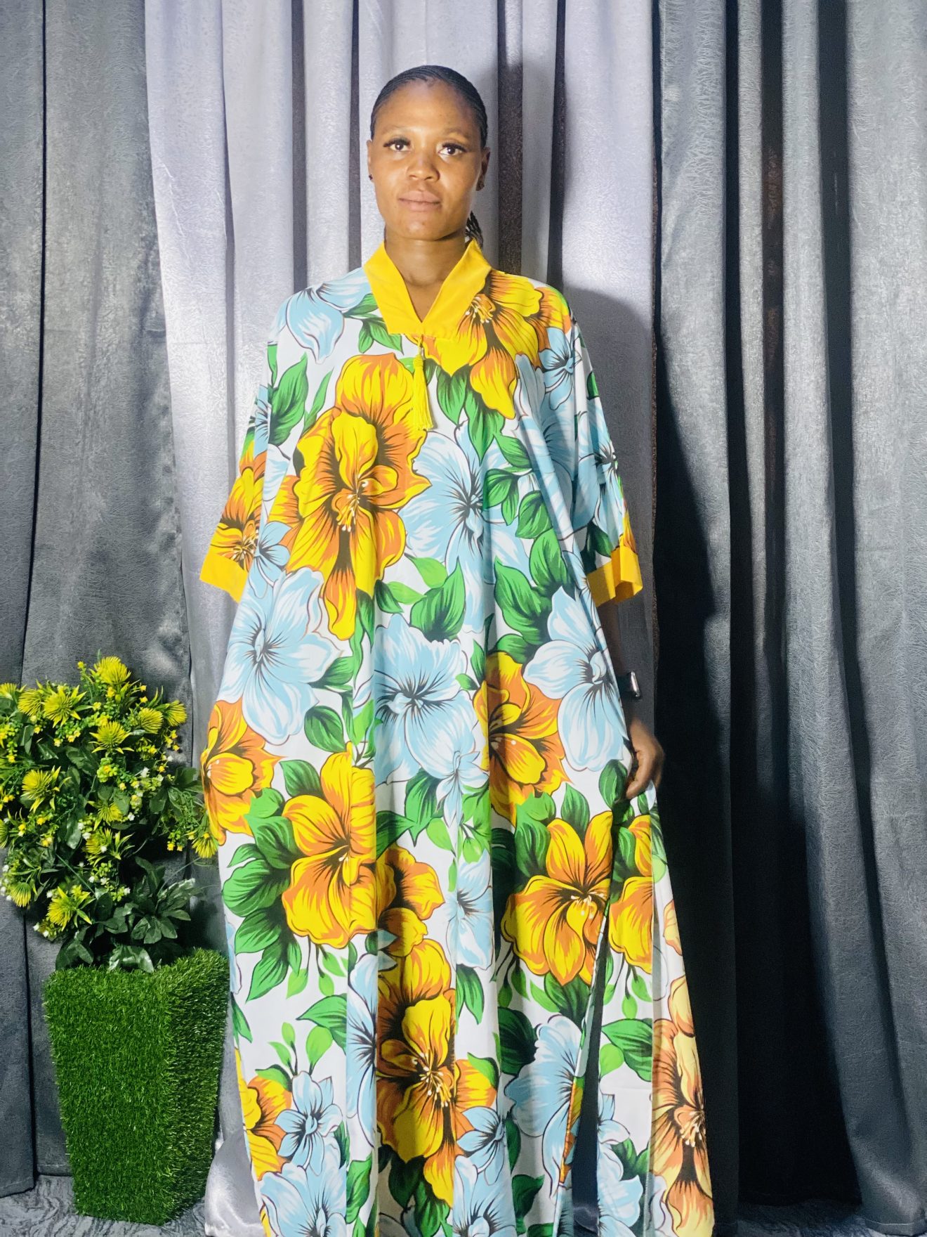 Vintage Crepe Bubu Dress - One Size Fits Up To Size 20
