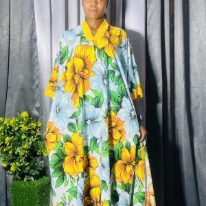 Vintage Crepe Bubu Dress - One Size Fits Up To Size 20