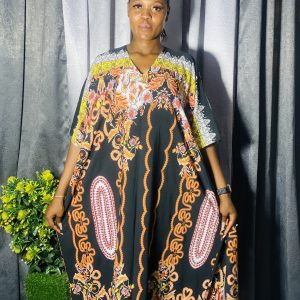 Vintage Crepe Bubu Dress - One Size Fits Up To Size 20