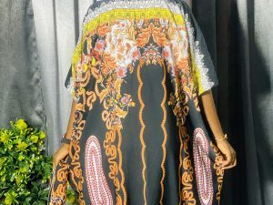 Vintage Crepe Bubu Dress - One Size Fits Up To Size 20 - Image 3