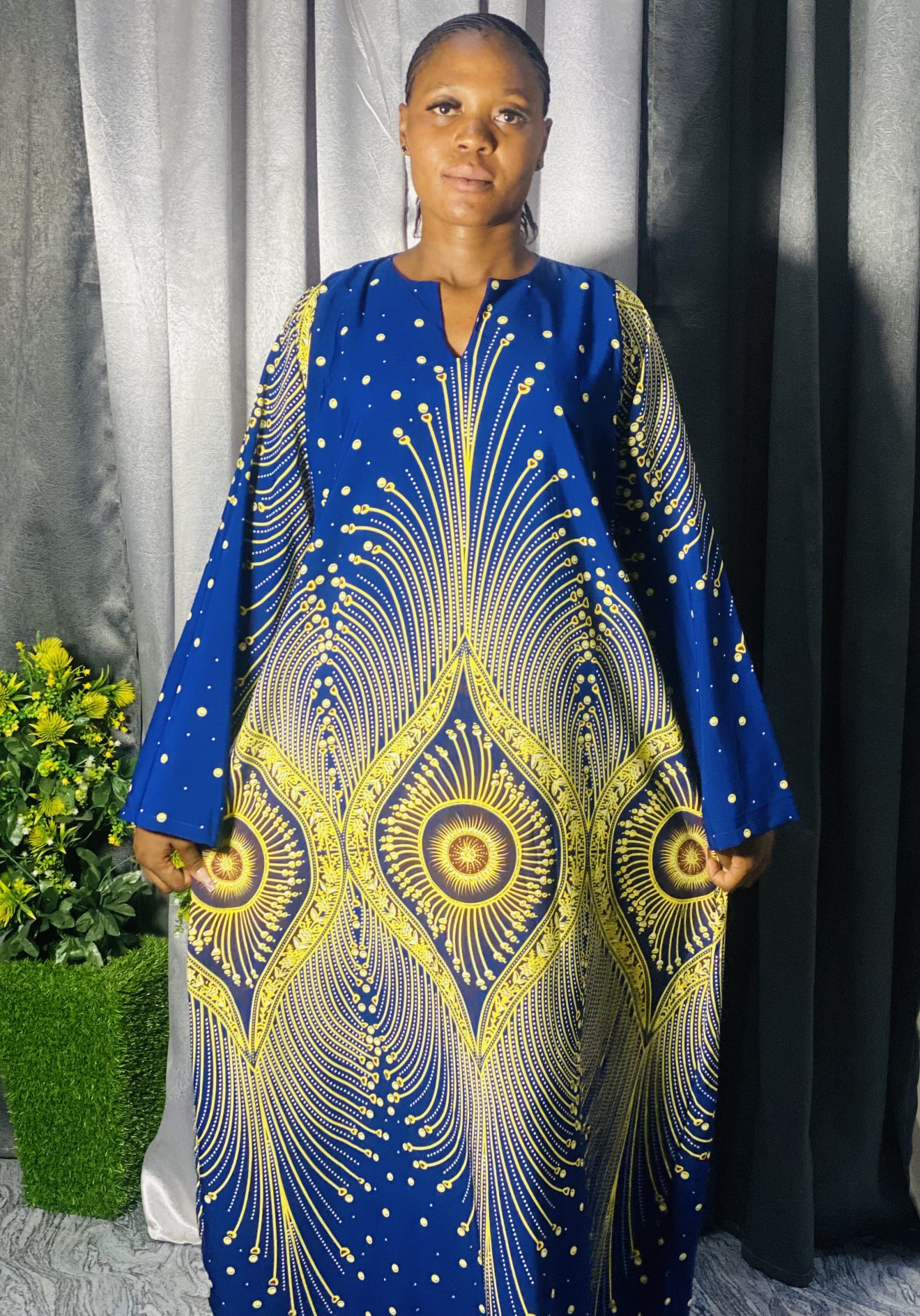 Vintage Crepe Bubu Dress - One Size Fits Up To Size 14