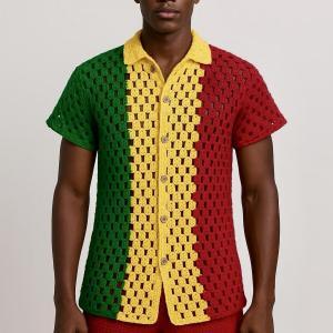 Crochet Pan-African T-shirt (Free Panama Cap to match)