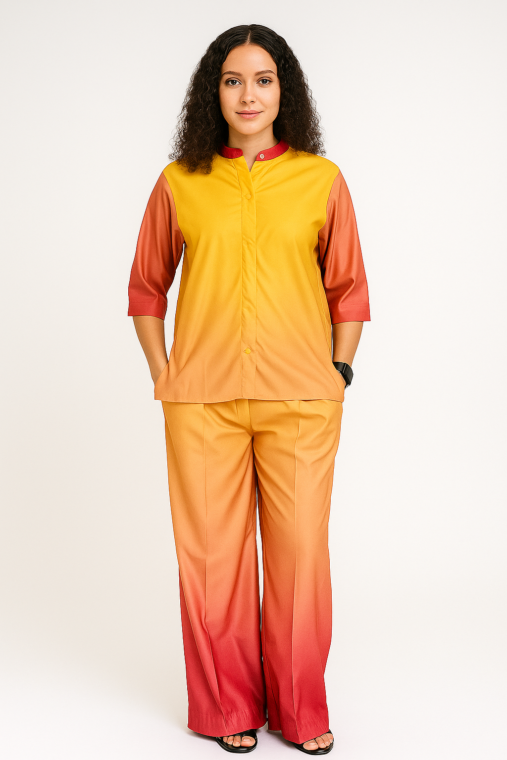 Ombre Crepe 2 Piece - One Size Fits Up To Size 14