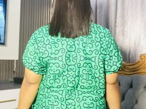 Ankara Short Dress- One Size Fits Up To Size 18 - Image 3