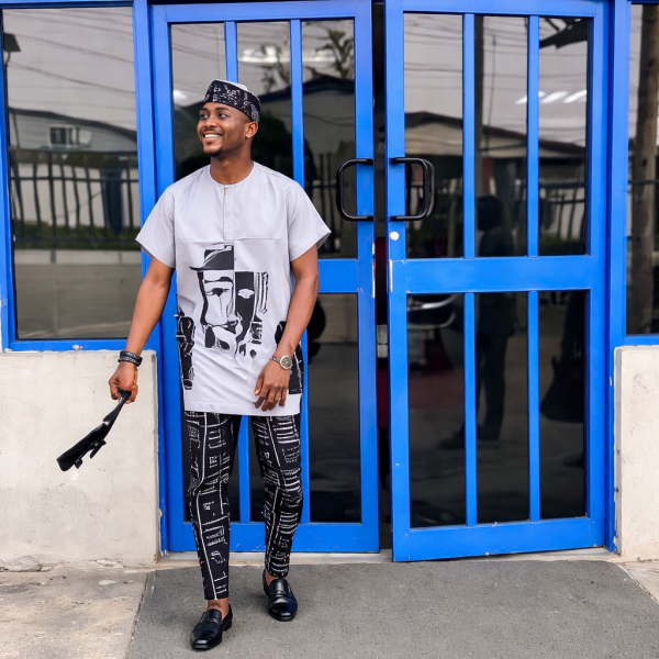 men’s patterned traditional outfit