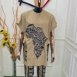 Elegant Men’s African Outfit – Traditional Ankara Dashiki (M–4XL)
