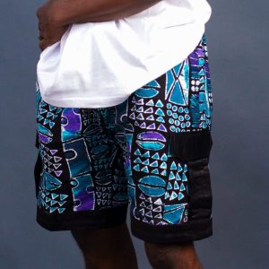 Zamani Unisex Ankara Combat Shorts M-4XL